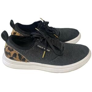 COLE HAAN "GrandSport Journey" Women's Sneaker,  7.5 Black-Leopard Print